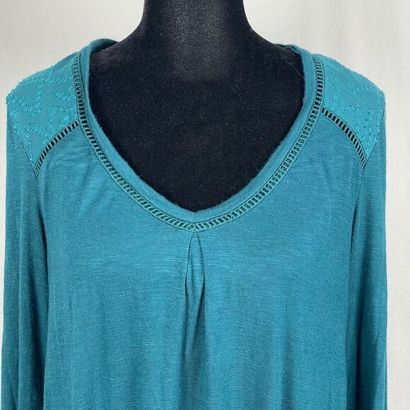 Dolan Anthropologie Turquoise Green Long Sleeve Blouse - Women’s S - Picture 3 of 9